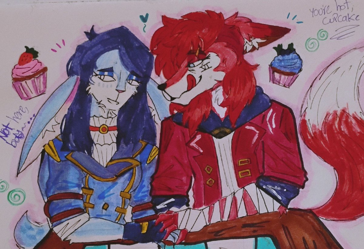 LubsXter's tweet photo. Furry caitvi for pride 
.
.
.
.
🧁✨
#caitvi #ArcaneArt #Vi #Caitlyn #furryart #ArcaneFanart #pride #PrideCouple #fanart https://t.co/8daWeLlSrf