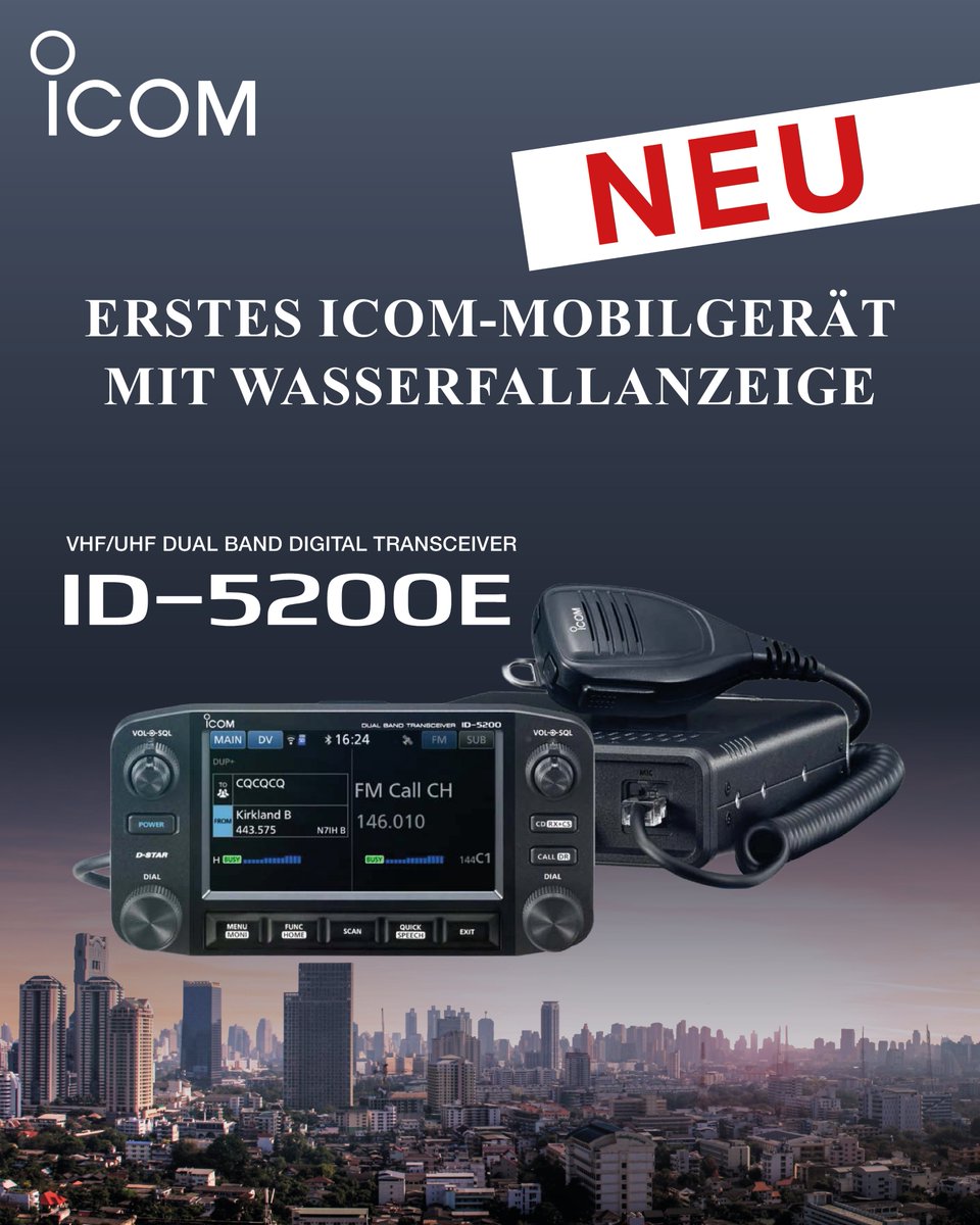 icomeurope1's tweet photo. 🚨 Neu: Die Icom ID-5200E
📍Live auf der HAM RADIO (26.–28.06.) – besucht uns am Stand und schaut euch die ID-5200E aus nächster Nähe an!
Was ist euer erster Eindruck? 👇
#Icom #ID5200 #Amateurfunk #HamRadio #DSTAR #IcomRadio https://t.co/xjI8jBEp0V