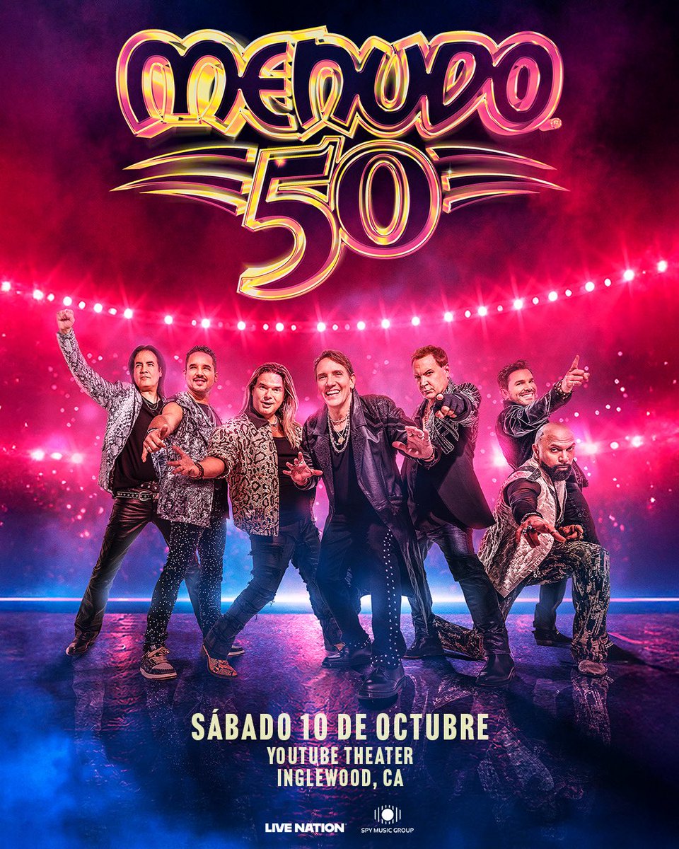 youtubetheater's tweet photo. Hay noches que se viven una sola vez y canciones que unen generaciones. Menudo 50 llega a YouTube Theater. Boletos disponibles 19 de junio ❤️

Inscríbete para obtener acceso a la preventa: https://t.co/NFLZcnQUwj https://t.co/Wbuzar3F8q