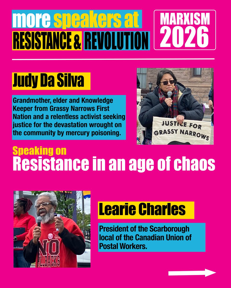 socialist_ca's tweet photo. More of the speakers that will be joining us at:
Marxism 2026
Resistance and revolution in a world of chaos
A weekend conference of revolutionary ideas and practice.

June 19-20
Steelworkers Hall Toronto and on zoom

Register today!
https://t.co/R5Au34RDFb https://t.co/hrumn56xPa