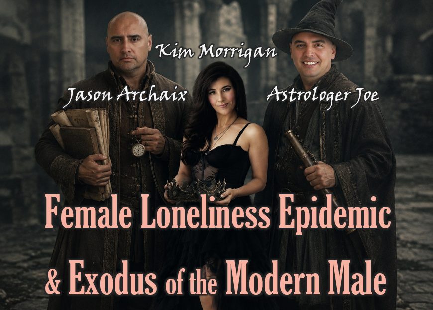 archaix138's tweet photo. Never in recorded history has the current trends unfolded so rapidly and with shocking ramifications. Even governments are taking notice. All over the world, not just in western societies, men are withdrawing from women. An entire generation of younger males are not engaging in the dating scene, not making themselves available and have retreated from a world where they see no advantages and only inequities if they participate. Middle age and older men are circling their wagons and opting out of relationships that have not worked.

Divorce, nasty breakups, OnlyFans, Passport Bros, the Boss Bitch lifestyle, No White Boys and Black Only culture trends and phases, feminist ideologies playing out in relationships, the Mee Too phenomenon, men learning by experience that unwanted advances suddenly get them labelled as predators and ‘creepy,’ and the worsening economy have caused a massive dearth of males in courtships and women all over the world are reporting that the men are gone and no longer actively seek them out. Tiktok has exploded with women having meltdowns about the disappearance of eligible males.

Predictions are showing that by 2040 the majority of females ages 18 through 55 will be single. Governments understand that we are now below the birth rate threshold to support the population. Astrologer Joe and Kim Morrigan join me in what will certainly be an eye-opening topic.  
Join us Friday the 19th, 1 PM CST LIVE https://t.co/r9LhU69kvC