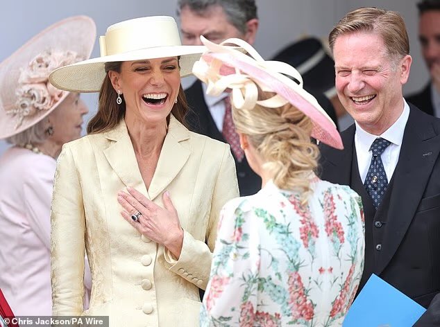 MeghansMole's tweet photo. The Princess of Wales is wearing a beautiful lemon coat dress, made in London by Patrick McDowell - the designer she gave the Queen Elizabeth Award for Design to last year
￼
Order of the Garter 2026 https://t.co/Es7pPBkUPb