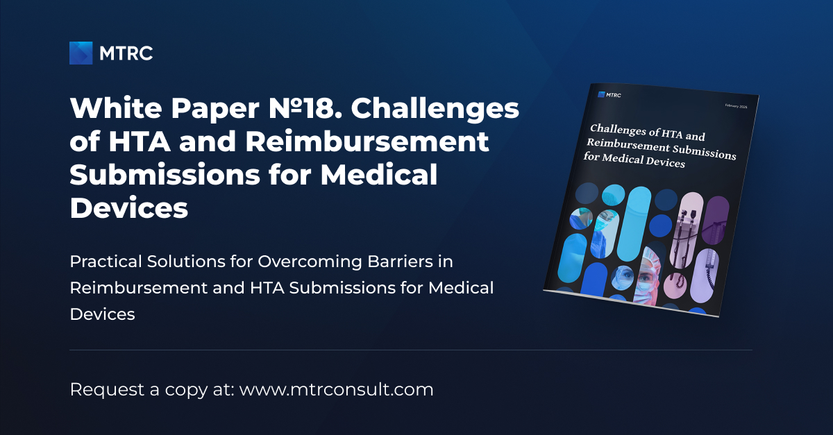 mtr_consult's tweet photo. Explore the complexities of reimbursement and HTA submissions for medical devices in Europe and discover practical solutions to overcome these challenges in MTRC’s analytical White Paper: https://t.co/RzDGDMQubQ https://t.co/068HxB9PIb