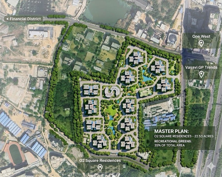 HydREGuide's tweet photo. 🚨My home Vyoma: A Rare Large-Scale, Low-Density Upcoming Launch  in Financial District
My Home Vyoma is shaping up to be one of the most anticipated residential launches in Financial District for 2026 , located opposite Tabula Rasa and behind One West and GP Trends.

Key highlight:This is one of the very few large-scale, low-density developments in Financial District in recent years (after Prestige High Fields), with a strong focus on open spaces. In a micro-market where density has been increasing, this kind of planning is rare and may not be repeated again.

The project sits on 22.34 acres with 2260  apartments across 12 towers, translating to just about 100 units per acre, which is low for this location, that too with 50+ floors.
Basic details:
• 11 regular towers (4B+G+51 floors)
• 1 premium tower (4B+G+49 floors)
• Floor height: 
Regular  ~11.3 ft   &  Premium Tower: 11.8 ft
Apartment sizes:
• 3 BHK: 2,606 to 3,194 sq.ft
• 4 BHK: 3,520 to 3,845 sq.ft
• 4 BHK + Maid: 4,197 sq.ft
• Premium Tower : 9,328 sq.ft (with home theatre, office, maid room)  - Just 49 Units

The project is RERA approved with a completion deadline of February 2031. 

The formal launch is expected in the next couple of months, and early estimates suggest pricing could be above ₹12,000 per sq.ft, making it one of the most expensive launches from My Home Group so far ( or just below Myhome 99).

Given the combination of location, scale, and unusually low density, this is being seen as a rare opportunity in Financial District. Smaller configurations are expected to see strong demand and may get absorbed quickly in the initial launch phase.