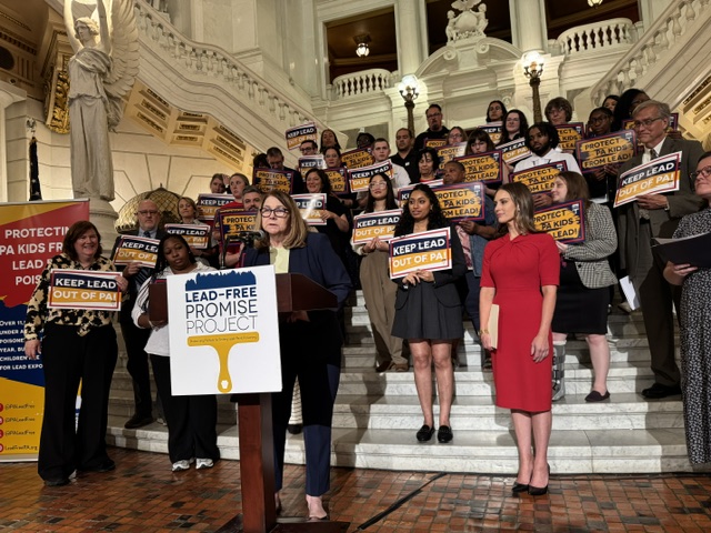 HealthyHousing's tweet photo. Great news for Pennsylvania! House Bill 916, also known as the 2 by 2 bill, has advanced through the Pennsylvania House and is one step closer to becoming law. The legislation would help to make sure all children receive two blood lead tests before the age of two, at 12 months and again at 24 months, because early detection is critical and no level of lead exposure is considered safe for children.

This milestone comes one year after our President and CEO, @RuthAnnNorton, stood in the Pennsylvania State Capitol Rotunda and urged lawmakers to take action to protect children from the lifelong impacts of lead poisoning. 

We thank lawmakers for moving HB 916 forward and encourage the Pennsylvania Senate to pass this important legislation.