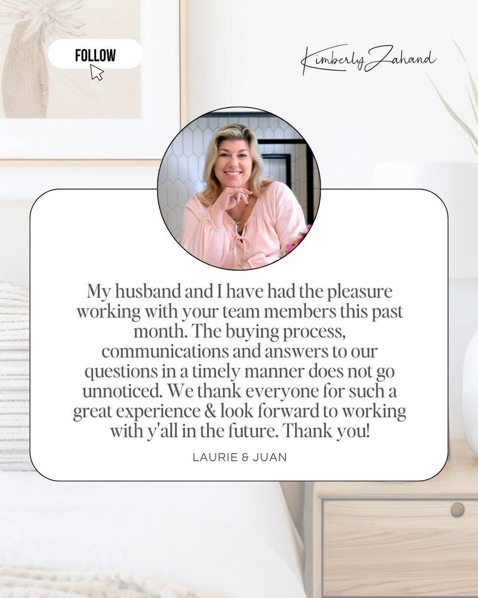 kimberly_zahand's tweet photo. 📷Every word matters, and this one means the world.📷

Thank you Laura Sherman for showcasing what our team does best for them- we are so glad to have you on our team!!

Here’s to more keys, more stories, and more celebrations ahead. 📷📷 https://t.co/KeCCiSPxAQ