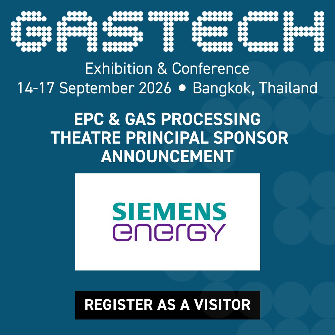 GastechEvent's tweet photo. Siemens Energy will be an EPC & Gas Processing Theatre Principal Sponsor at Gastech 2026, taking place from 14–17 September in Bangkok.

Gastech 2026 is where global energy supply meets demand, bringing together 50,000 energy professionals from over 150 countries and 1,000 exhibitors showcasing innovation across natural gas, LNG, low carbon solutions, electrification, and AI for energy.

Siemens Energy is a global energy technology company providing products, solutions, and services across the power generation, transmission, and industrial sectors. The company supports customers in advancing energy security, decarbonisation, and operational efficiency through technologies spanning gas turbines, power systems, grid infrastructure, hydrogen, and renewable energy integration.

Join industry leaders and gain access to the EPC & Gas Processing Theatre discussions. Register your delegate pass today: https://t.co/IL29UXOpot

#Gastech2026 #EnergyInnovation #GlobalEnergy #EnergyIndustry