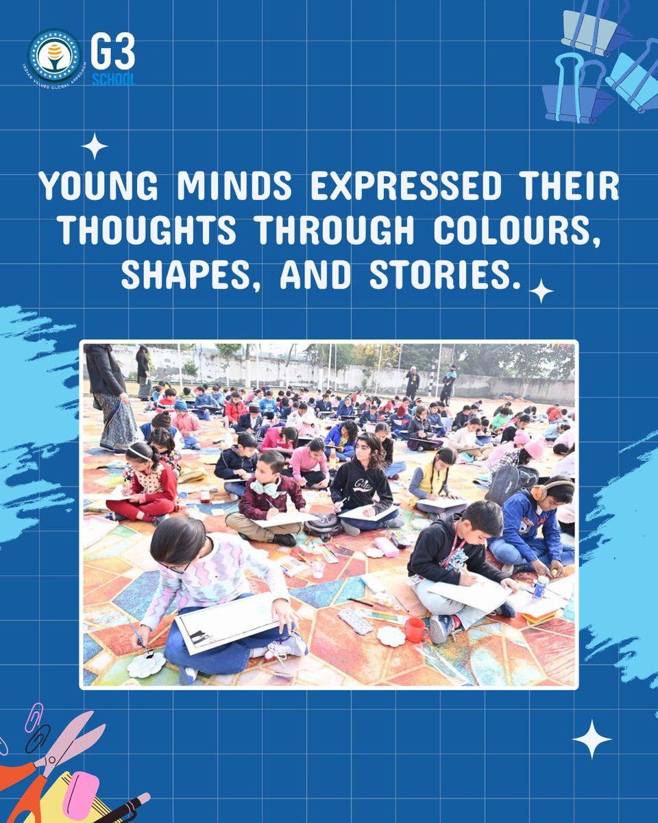 g3school's tweet photo. Creativity took center stage at G3 School’s Art Fest, where imagination met expression and every artwork told a unique story.
#G3SchoolSonipat #Sonipat #SonipatSchools #HaryanaSchools #ArtFest https://t.co/YUi8017Mcp