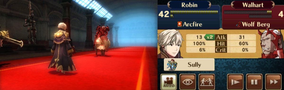 fe_paint's tweet photo. One of the funnier details about Awakening is that even if you have animations turned off or skip enemy phase turned on, it will still play them for bosses like Walhart. The game literally goes 'nah you're gonna wanna see this' https://t.co/X4LdZGRIbG