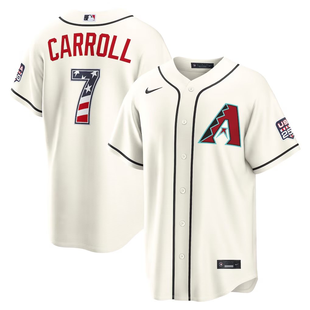 DbacksStatsInfo's tweet photo. And here is your #Dbacks Fourth of July (home) jersey. https://t.co/L6Z7OZctlv