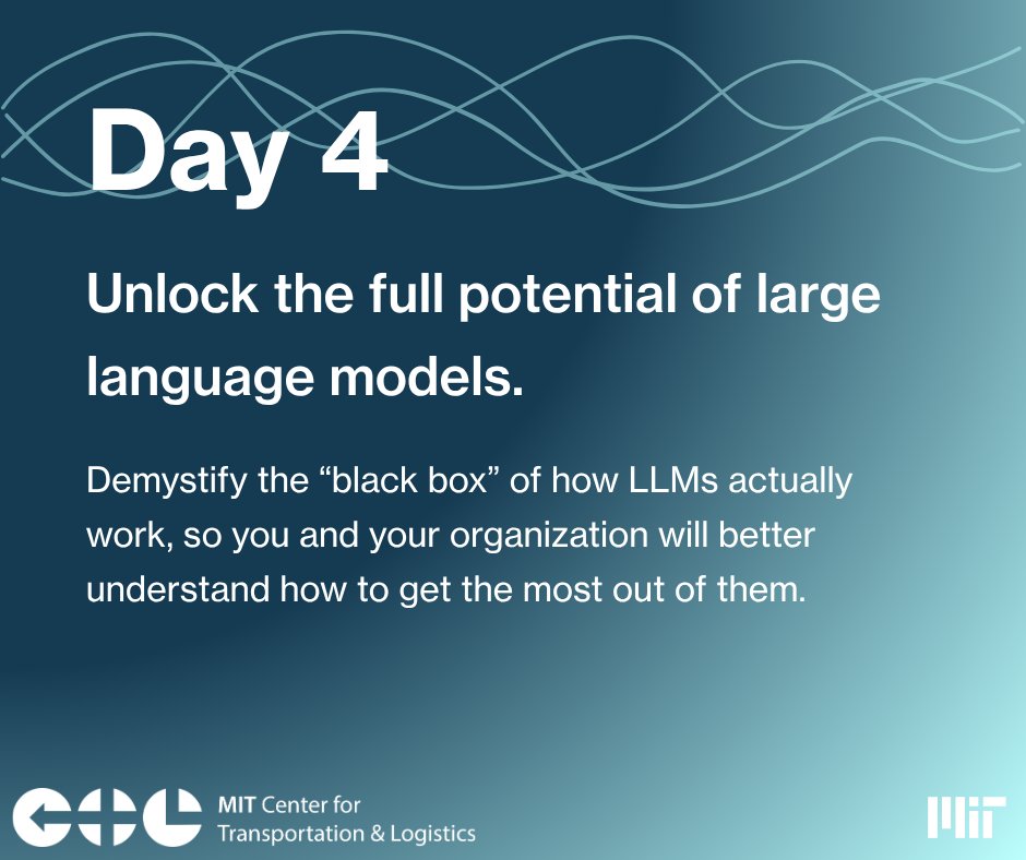 mitsupplychain's tweet photo. What you'll learn at The AI-Driven Supply Chain Training: Advanced Training for Next Gen Leaders

Seats are limited; Register today to secure your spot!
🔗 View the full agenda and register here: https://t.co/jVlFboZfan

@MIT @MITevents | #ArtificialIntelligence #LLM #SupplyChain https://t.co/1FZfPGqOS9