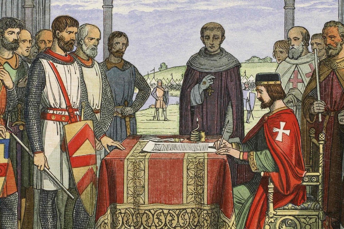 groovyhistory's tweet photo. June 15, 1215 - King John puts his seal on the Articles of the Barons, which after minor revision was formally issued as Magna Carta (England)... https://t.co/j4EGtIonq6 #todayinhistory #magnacarta https://t.co/Hl5Js1nR1f