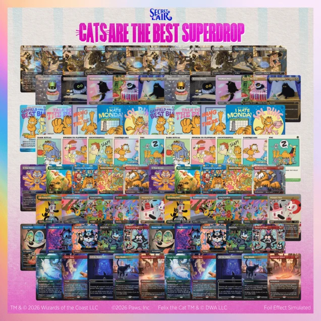 Pre-queue is live for MTG Secret Lair x Cats Are The Best