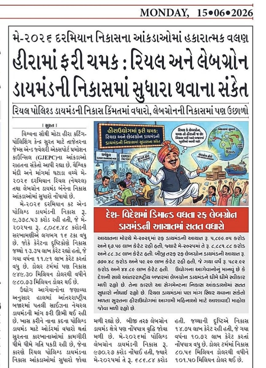 BhaveshTank2912's tweet photo. Signs of improvement in the diamond industry?
Diamonds should shine. The diamond market should also shine. But at the same time, all diamond traders should make efforts to bring shine to the lives of #diamondworker @ALROSA_official @EconomicTimes @the_hindu @Alrosa_ru https://t.co/z7PKZciNPi