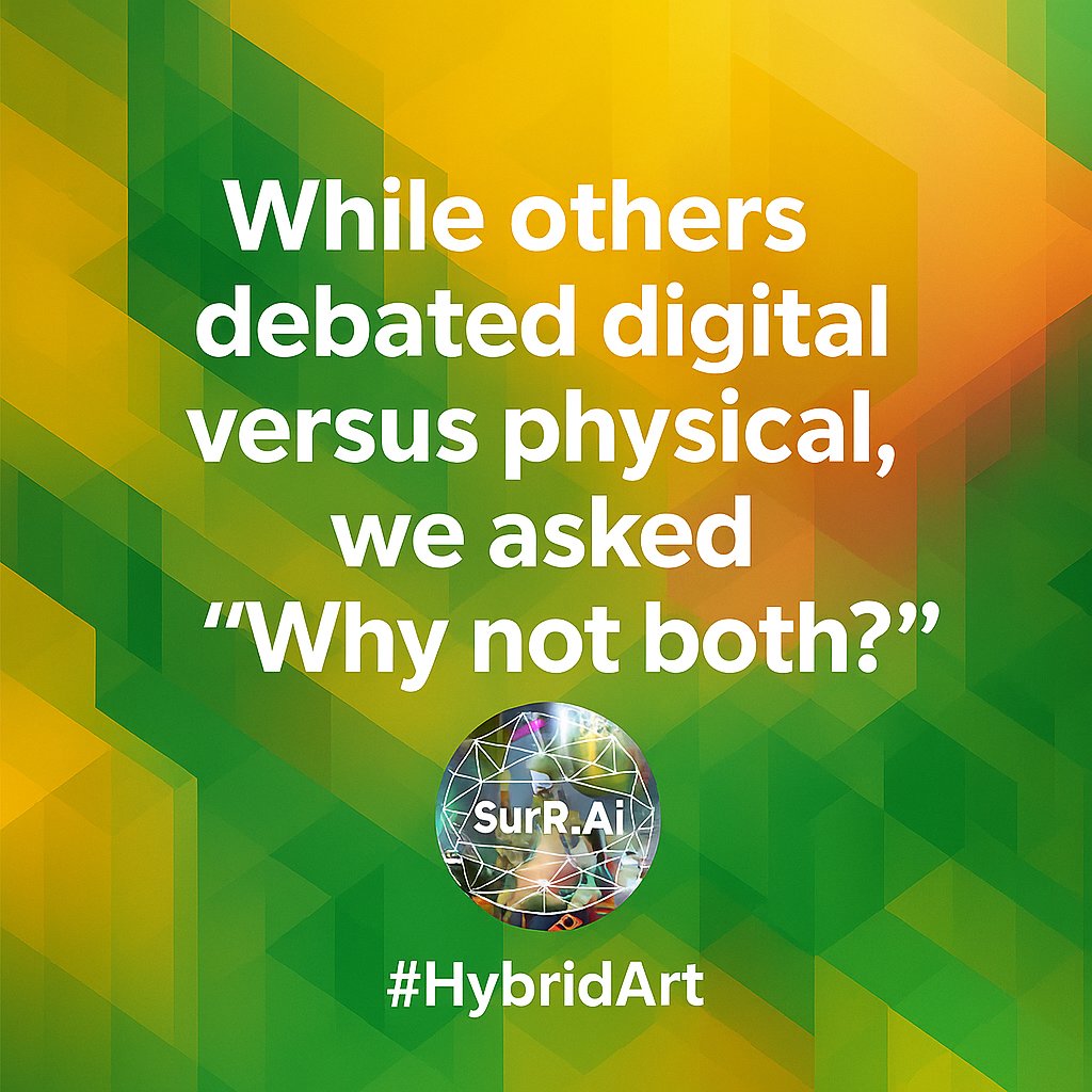 SurRNFTs's tweet photo. ๐ผ๏ธ While others debated #digital vs. #physical, https://t.co/jUMKcE0V3Z embraced both ๐ป #NFTart #AiArt #BlockchainArt #VideoArt #FineArt #BullRun
๐โจ Step into the #phygital future of #collectibles - explore multiple #art #collections & make an offer today https://t.co/oMNnHrWR3a
