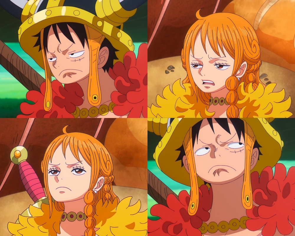 kimiminni's tweet photo. love luffy and nami’s expressions in elbaph 😆 https://t.co/8hnRx9NSgT