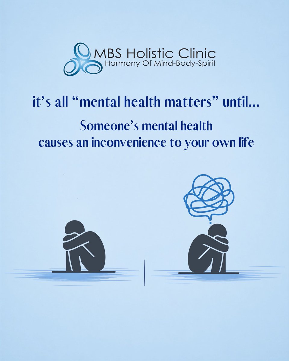 mbs_holistic's tweet photo. **💙 Mental health matters—especially when it's not convenient.**
It's easy to advocate for mental health until someone withdraws, stops replying, needs extra patience, or requires long-term support.
#MentalHealthMatters #MentalHealthAwareness #ChooseEmpathy #EndTheStigma #BeKind https://t.co/WtcsLF3ul3