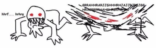 AliceDashSin's tweet photo. @NightChannel2 the unknown biting frank from the legion like this (frank was being mean to it) https://t.co/4sarmFrlod