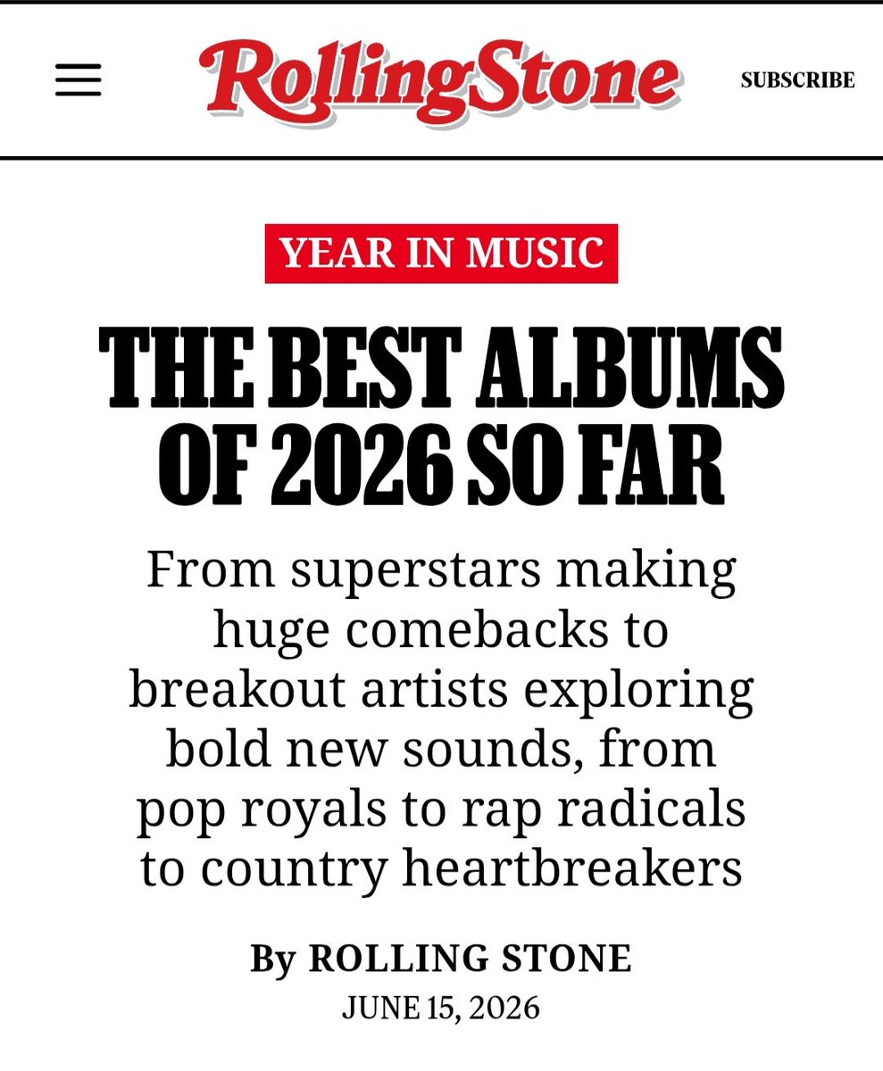 RMMoonchild101's tweet photo. Rolling Stone selected "Arirang " as one of the best albums of 2026 so far.

CONGRATULATIONS BTS
ARIRANG THE BEST 2026 ALBUM

🔗https://t.co/7POJdR8Hwt 

#BTS #ARIRANG https://t.co/7PMvuF4CVW
