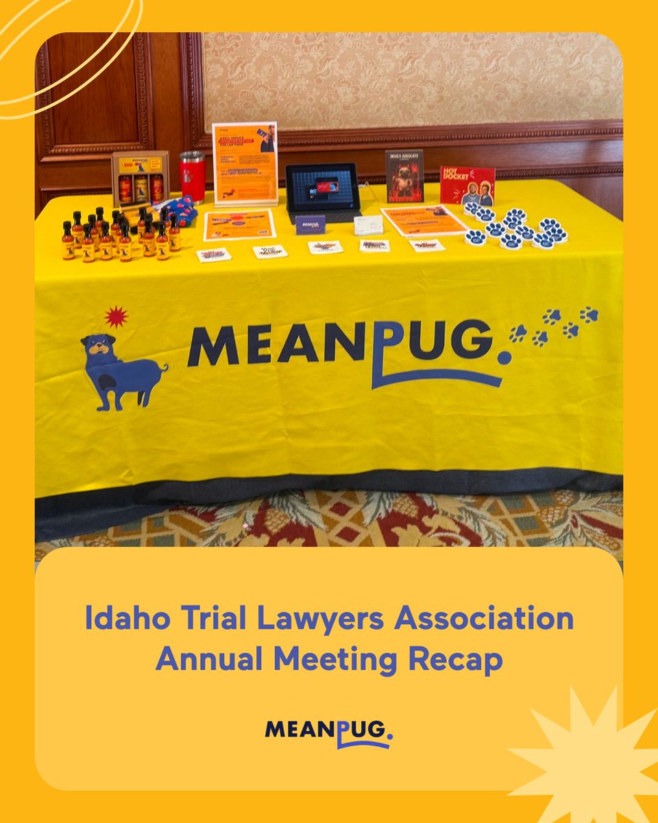 meanpug's tweet photo. Visibility is only part of law firm growth. What happens after the click matters too. Earlier this month, Tara &amp; Andrew represented MeanPug at @IdTLA, talking plaintiff-side growth, intake, follow-through, and signed cases. #LegalMarketing #ITLA https://t.co/zkOCNipei7