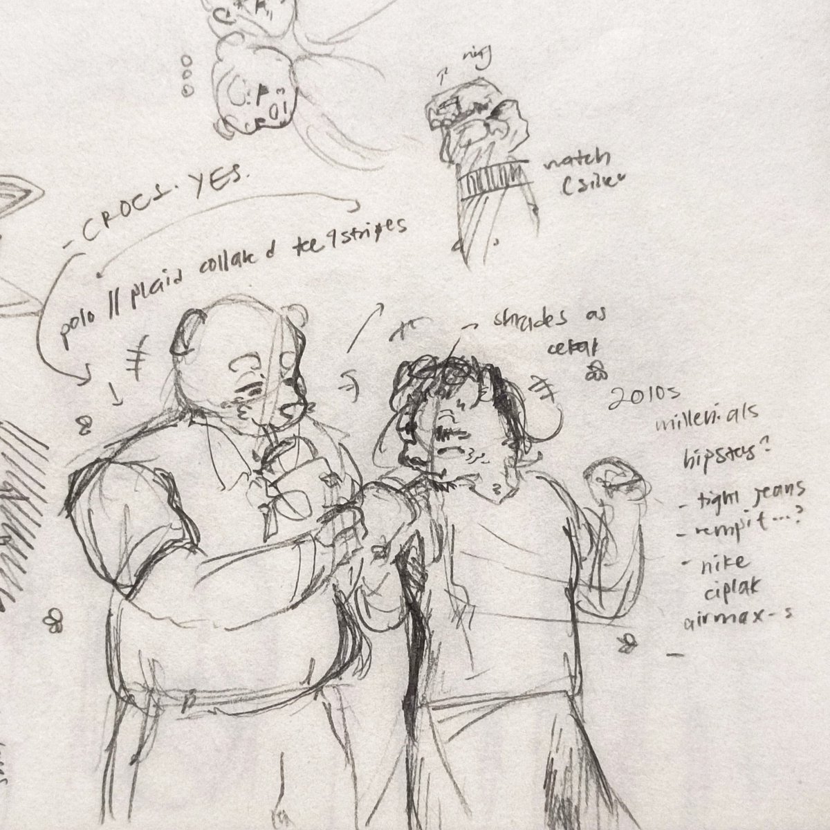 mangkwuk's tweet photo. ramzi and shah's off days! :3 (PLEASEEE IN WANNA FRAW DIGUTALLY BUR I DON'T HAVW THE TIME TO SO HAVE RHIS HALD ASSED SKETCH😿) https://t.co/xOkBZ6OS1E
