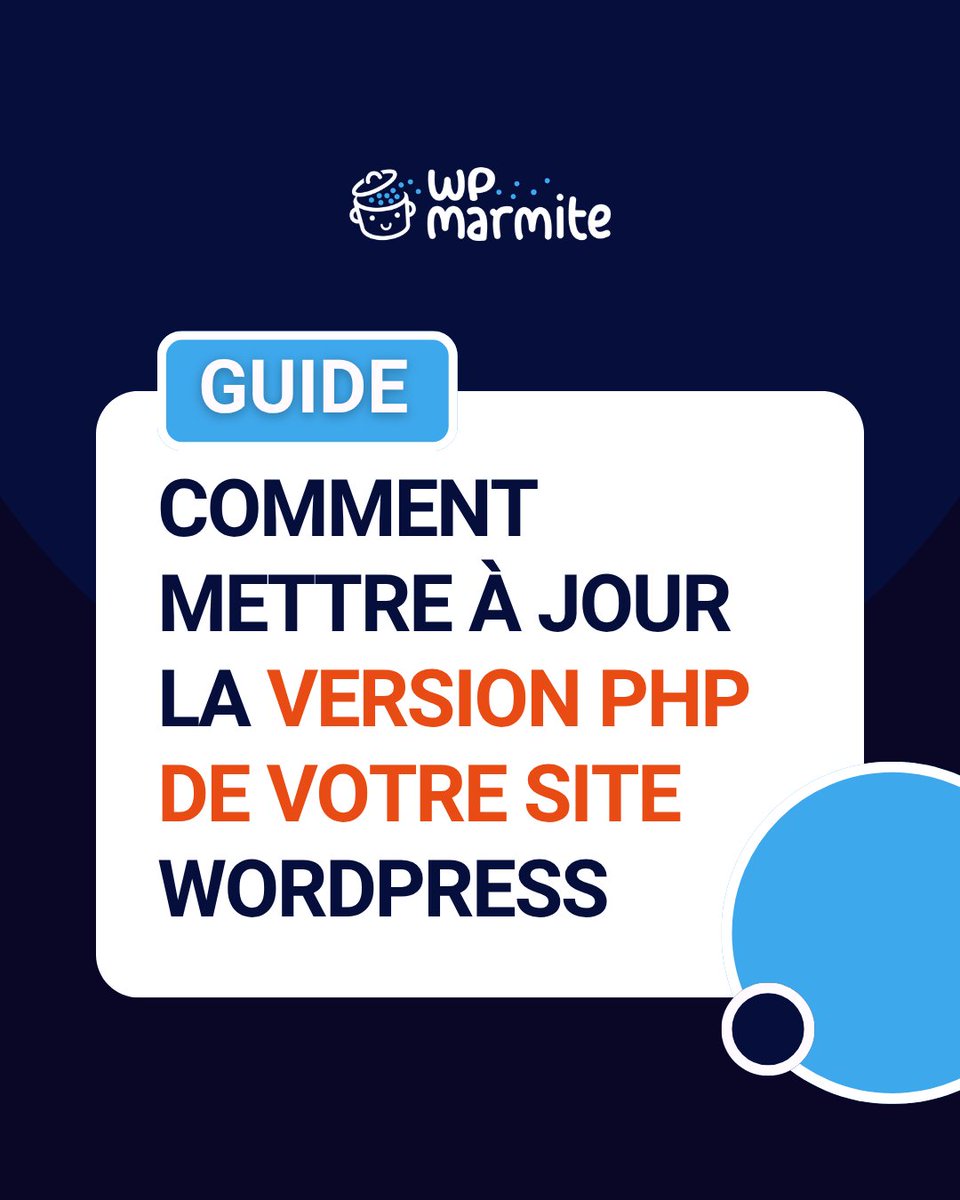 wpmarmite's tweet photo. Rapidité et sécurité sur#WordPress , ça passe aussi par #PHP.

Mettre à jour la version PHP de WordPress, c'est l'une des actions les plus efficaces pour accélérer le chargement de vos pages et renforcer la protection de votre site face aux attaques.

L'opération n'est pas très complexe et ne nécessite pas de coder, mais il y a plusieurs étapes et règles à suivre pour ne pas tout casser.