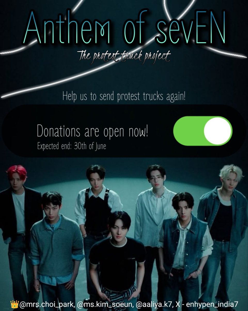 hispriteee's tweet photo. ANTHEM OF SEVEN✨

We launched this project on June 2nd, and in less than two weeks, we have already reached over half of our goal. 
None of this would have been possible without your incredible support🙂‍↕️

(Link for donations ⬇️)

#Stand_With_SevEN
#HYBE_BELIFT_Boycott https://t.co/rjTH0i3Etx