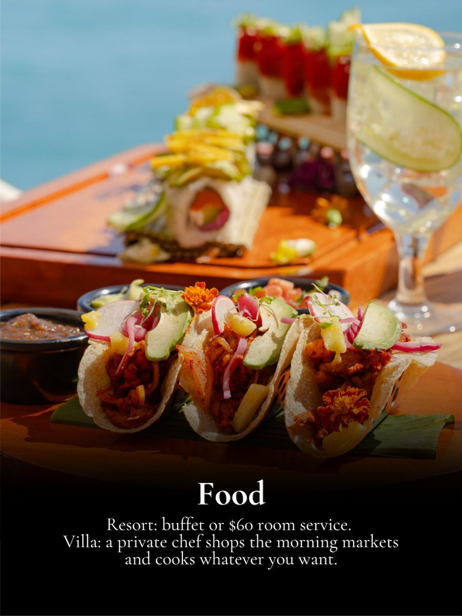 caboIG's tweet photo. Are you team villa or resort? 👀

Both can be amazing in Cabo, but the right choice depends on the trip you’re planning. Resorts are easy, structured, and great when you want everything close. Villas are better when your group wants privacy, space, a private pool, and the freed https://t.co/BsS1U8gdEB