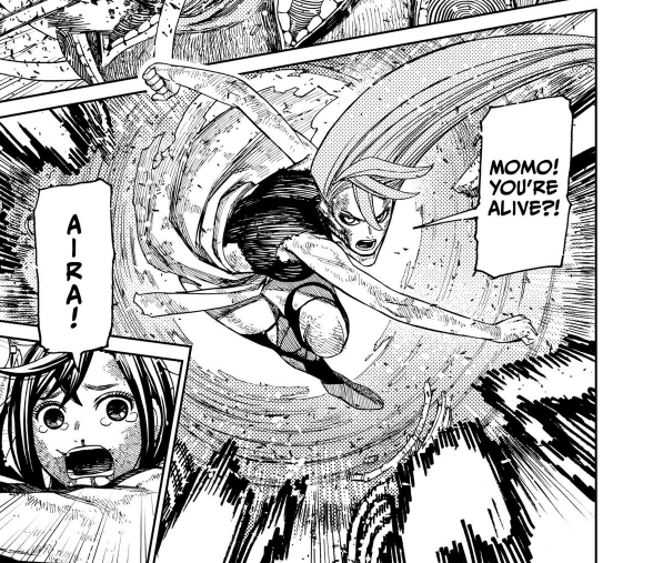 eltigre13131's tweet photo. LMAO, I love that Aira questioning the fact that Momo survived is becoming a recurring thing. They're such siblings lmao #Dandadan237 https://t.co/f53VRbuuYk