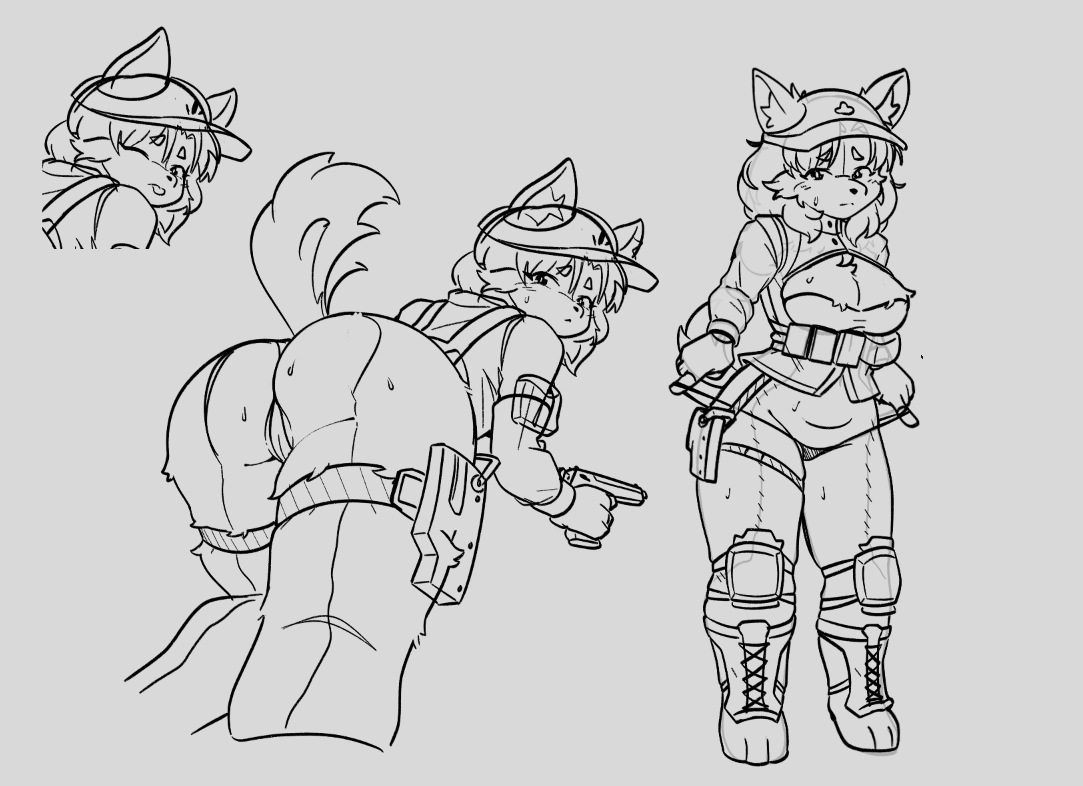 logipancake's tweet photo. WIP - NSFW / im drawing fanart of YazawaOwl's airsoft corgi https://t.co/lpgs0NLpIT