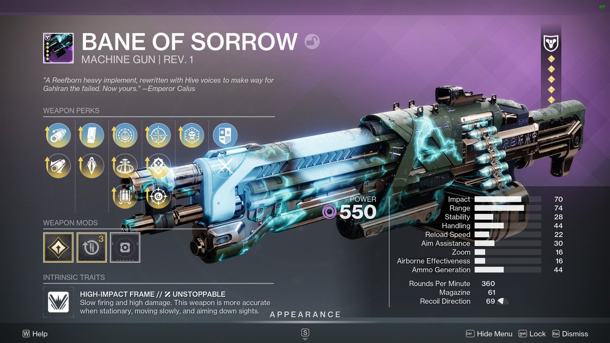 Danny_PKMN_'s tweet photo. @A_dmg04 @Destiny2Team Loving the update - curious if it’s a bug or sadly weapon model but shattering bone (pantheon holofoil) looks very underwhelming compared to the other pantheon holofoils - is there any chance of an update to add the glowing blue like the other weapons <3 https://t.co/WDN32ARn7B