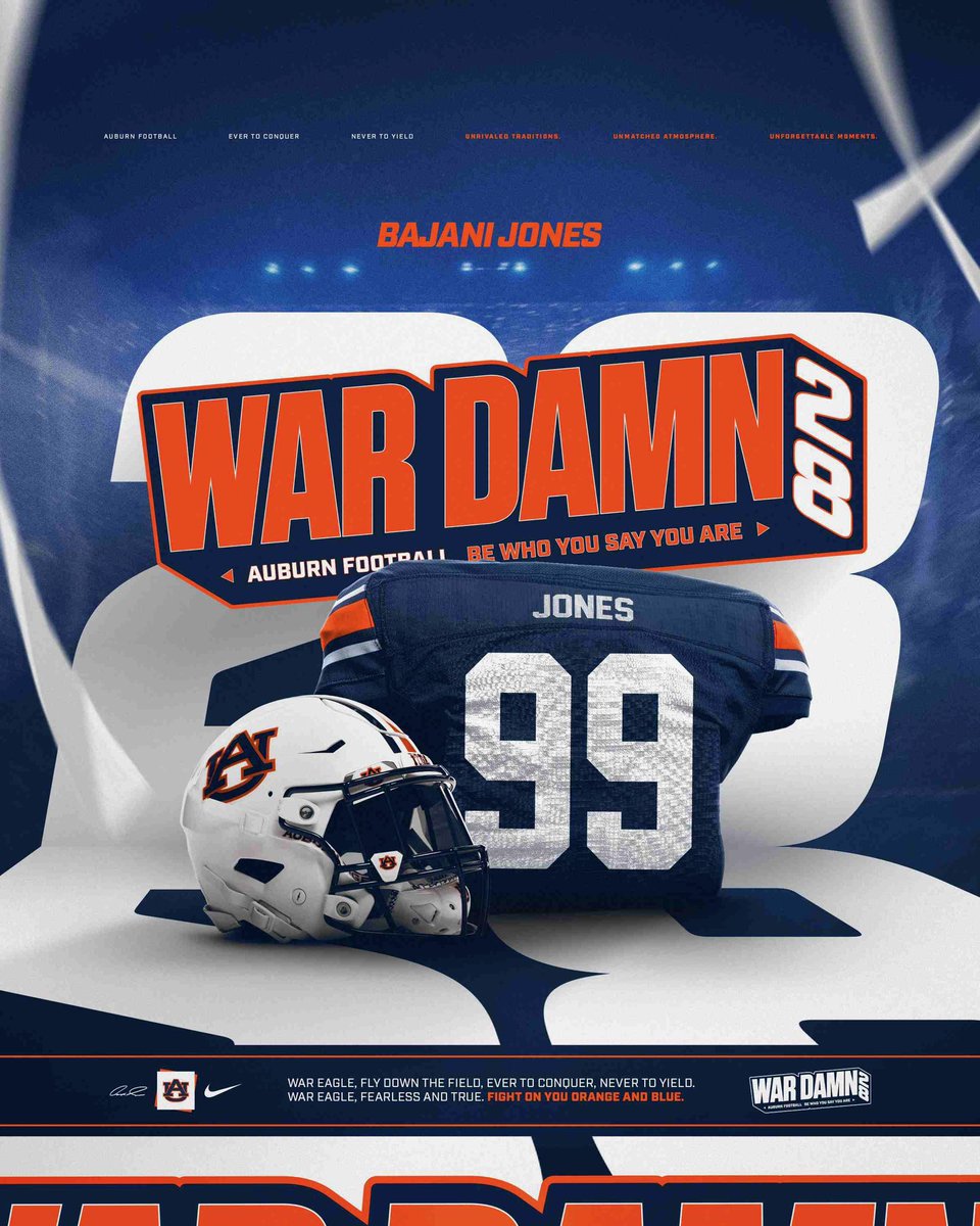 BajaniJones99's tweet photo. Thank You @CoachKingWill, and @AuburnFootball For The Hype !!!
#WarEagle🦅

@AuburnMade
@alexmfagan
@hardingharper 
@G_miller11 
@AFegans
@CoachGolesh 
@CoachLScott70 https://t.co/37CyIYOPyy