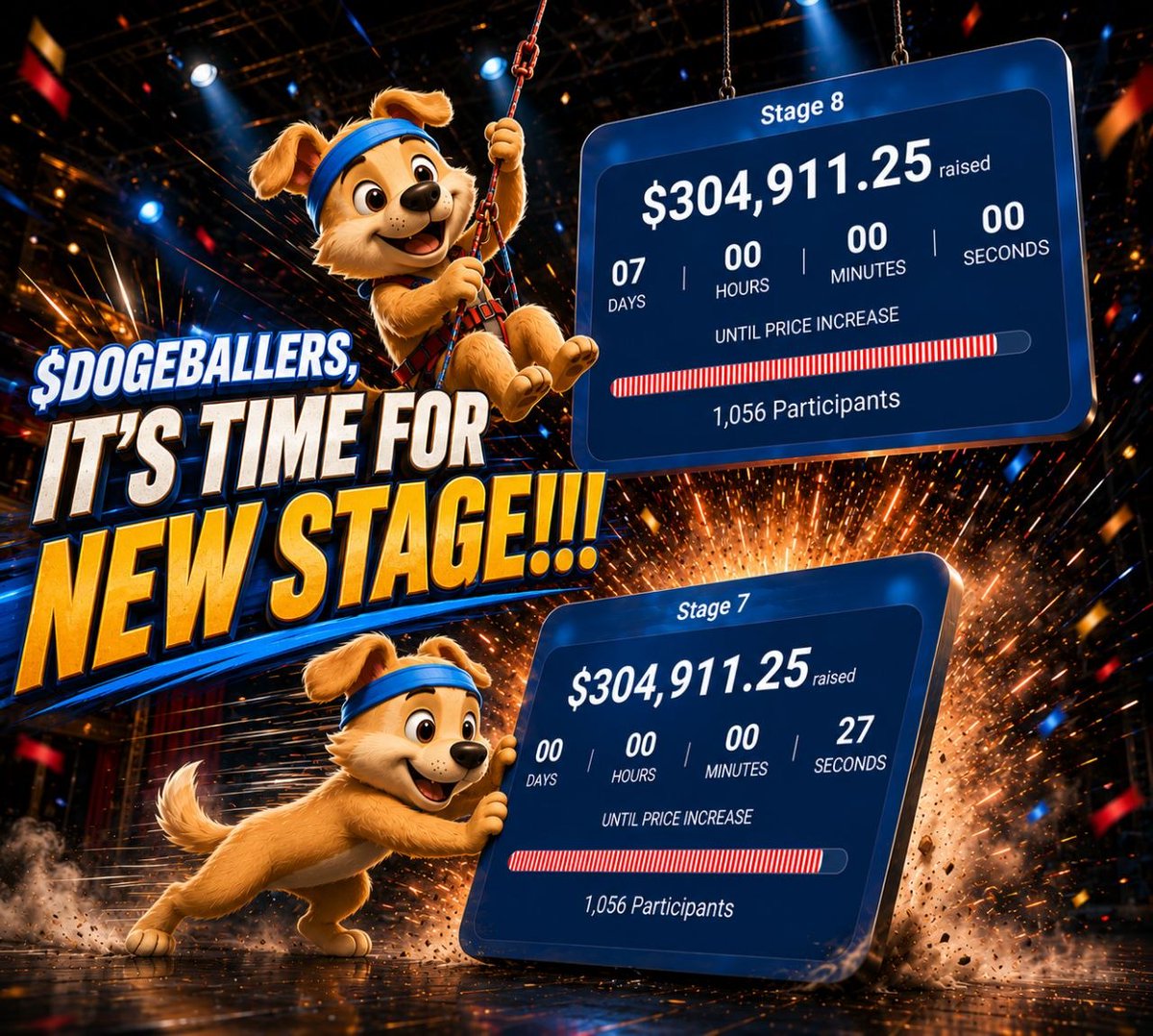 dogeballtoken's tweet photo. Today we move to Stage 8 at 21:00 UTC.
The price will increase, supply will decrease. We are burning tokens each week to reduce the supply and scarcity of $DOGEBALL token.
Lets keep it up.
#DOGEBALL #DOGEBALLTOKEN #Crypto #Cryptopresale #Presale https://t.co/gkZKgRqeIZ