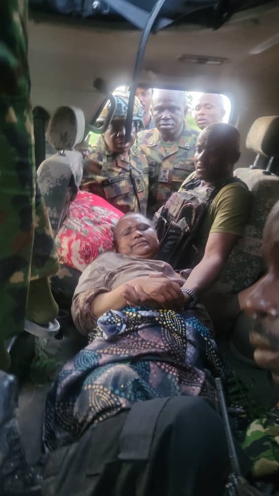 DanKatsina50's tweet photo. GOOD NEWS: Troops of Operation FANSAN YANMA rescued Mrs Abubakar, wife of late retired Maj-Gen Rabe Abubakar, after a bandit abducted them on 30 May. She was shot, treated and evacuated.

A grim reminder of the human toll behind every rescue headline. https://t.co/lwPxcLO0lr