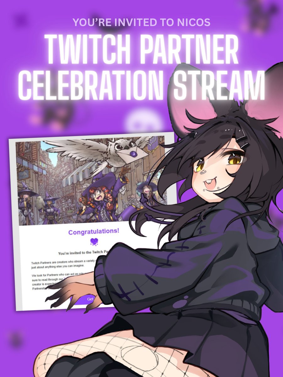 NicoViras's tweet photo. We have some celebrating to do, Brats 🖤🎉

📅: Saturday, Jun 20th at 8PM EST

There will be karaoke, chats, and a GIVEAWAY!!!! https://t.co/XDWPkDjEm9
