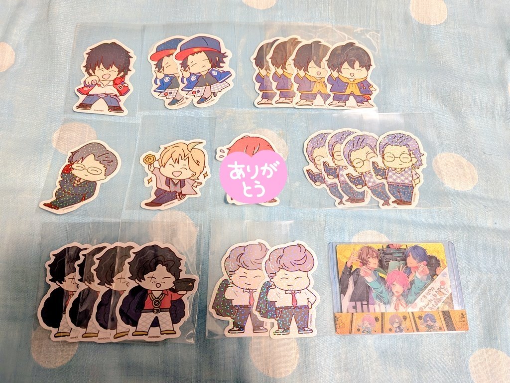 2WHjbDPChtdimAD's tweet photo. 【交換】ヒプマイ 100円ショップ DAISO アクリルスタンド アクスタ ダイカットステッカー

譲ります：一郎/二郎/三郎/左馬刻/銃兎/理鶯/乱数/一二三/盧笙/零/獄
求めます：アクスタの 銃兎1

コンプ目的です。個数合わせの為推しも譲りに出しています。

郵送＞都内手渡し https://t.co/vjaMhSYI2s