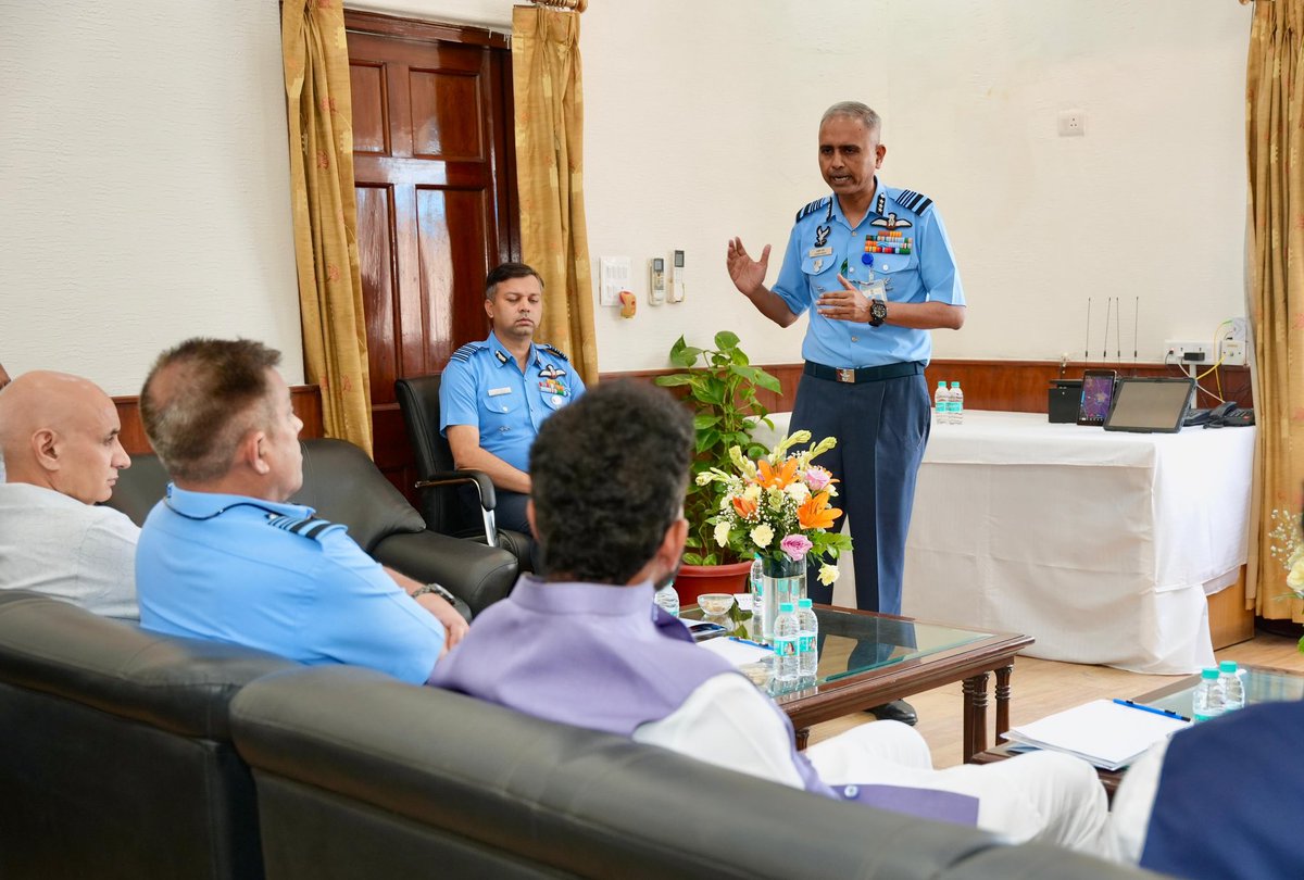 RamMNK's tweet photo. Drones & UAVs are the future of aviation and this ecosystem is gaining strength under the visionary leadership of Hon'ble Prime Minister Shri @narendramodi Ji. The drone industry has received a strong push through a strategic encouragement for indigenous manufacturing and innovation. 

And today, I had the opportunity to witness the Indian Air Force's indigenous innovation in drone tracking and Unmanned Traffic Management. Guided by Hon'ble PM's Whole-of-Government approach, different departments are collaborating, coordinating and complementing the efforts to build a safe, secure and future-ready drone ecosystem in the country.