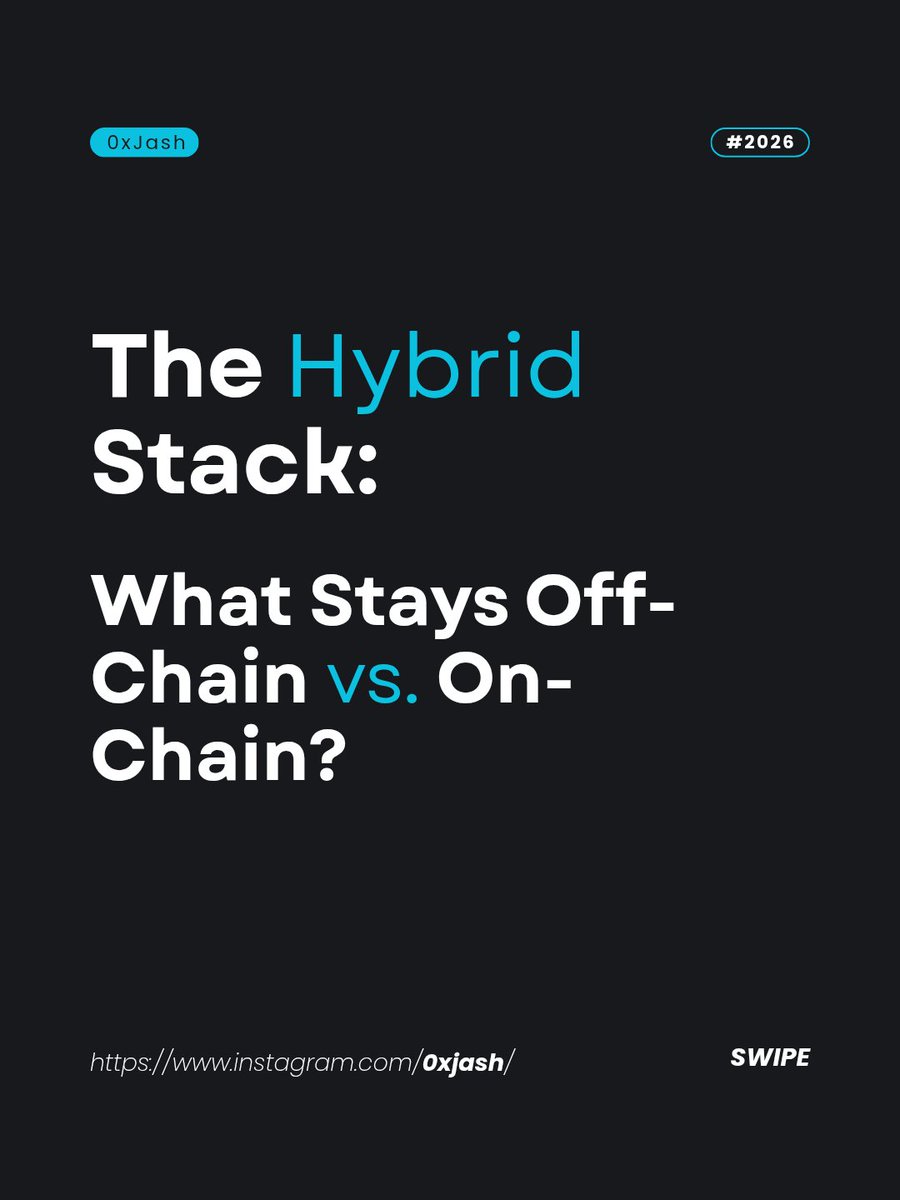 BohareJash's tweet photo. One of the biggest mistakes developers make when jumping from Web2 to Web3 is assuming they need to put their entire system architecture onto the blockchain.
#web3developer #systemdesign #backenddeveloper #softwareengineering #blockchainarchitecture https://t.co/4JMTdM3msa
