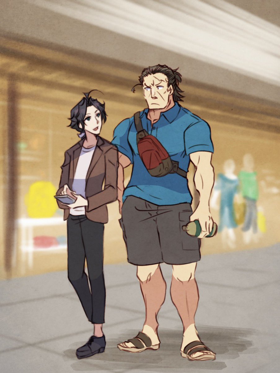 taskerandtheo's tweet photo. オルさんはボディバック持ってる感あるよね　そして筋肉付き過ぎで後ろに手が回らないので前掛け https://t.co/kC28uXxif6