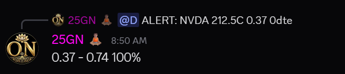 Options_Nirvana's tweet photo. $NVDA 100% #optiontrading #optionsnirvana https://t.co/9T8RX9KDdS