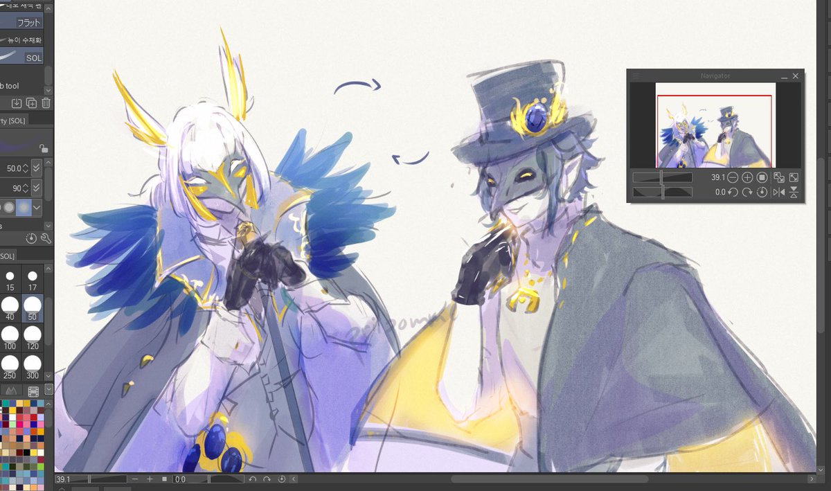 priipomme's tweet photo. i didn't expect Performance Guide and Crowley to look good when I swapped their outfits while doing warm up sketch  ✏️ https://t.co/uPizNtvnOD