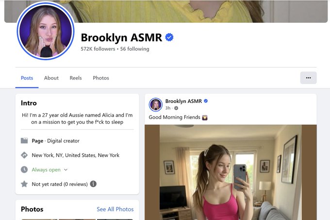 Diddly - There is a VERIFIED facebook profile impersonating me with 570k+ followers that posts AI generated images of me, meanwhile Meta has suspended my real account for 'account integrity'. Very cool that real creators get removed off the platform while scammers can get verified! https://t.co/p0HlvuQCXm
