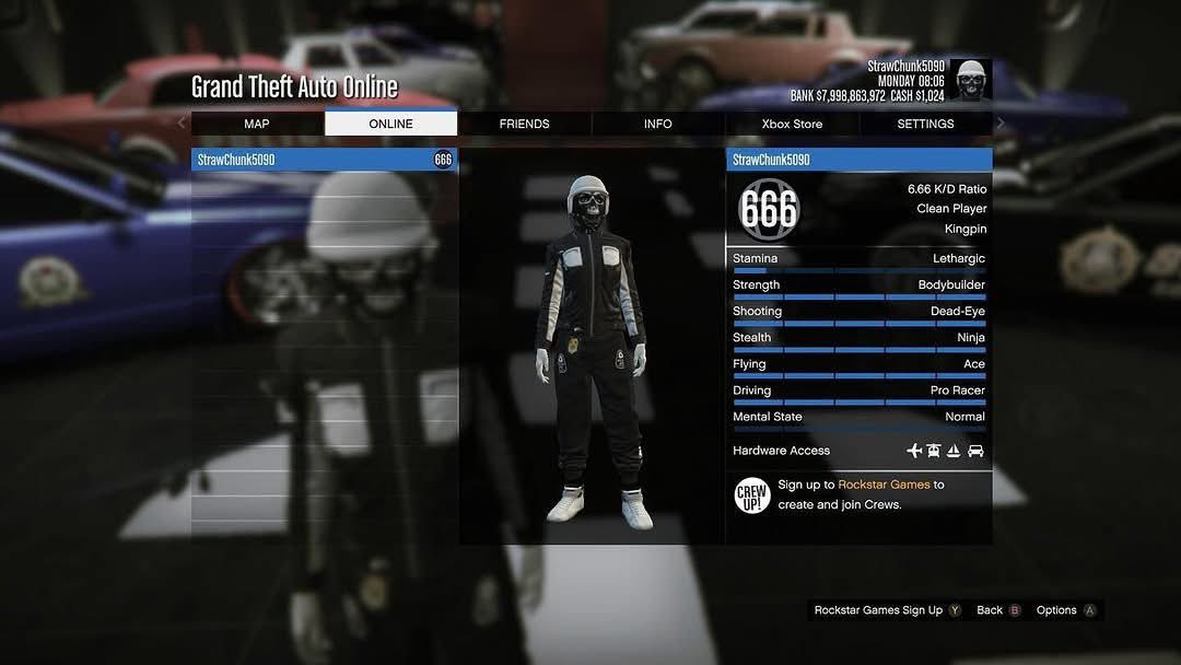 bruceXul's tweet photo. Xbox Modded GTA 5 Online Account Available!!
Rank 666 female
6.66KD
$7.9 bill banked 
Fast run
modded outfits 
Max stats
Modded cars
Research done
Weapons Unlocked
properties owned
#GTAOnline https://t.co/DXzUnnei7l