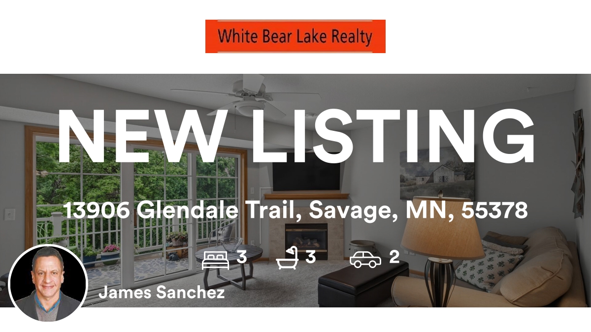 JamessanchezRE's tweet photo. 🛌 3 🛀 3 🚘 2
📍 13906 Glendale Trail, Savage, MN, 55378

My latest listing on RateMyAgent.

https://t.co/Q0lXQJYfvg

...
#ratemyagent #realestate #White_Bear_Lake_Realty https://t.co/E00yIC1zm9