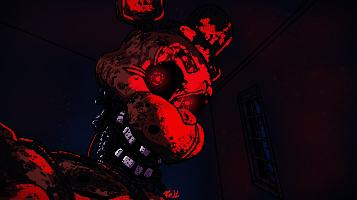 raulpro06's tweet photo. Ignited Freddy is waiting for you at home, and it's not to give you a hug 🐻
#fanart #tjoc #ignitedfreddy #fnaf #ilustration https://t.co/CuWN2fO488