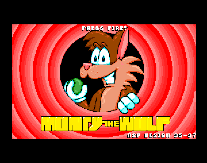 MuseumCommodore's tweet photo. Monty the Wolf is a 1995 platformer developed by Andy Sherratt of A.S.P. Design and released as a full game on Amiga Format Coverdisk 100B https://t.co/1fTBM127QA