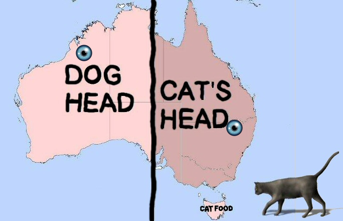 pickover's tweet photo. Strange Universe.

Psychological Priming: Australia will always look different to you after this.  (Image circulating widely on the Web.) https://t.co/5IfSXsHoqK