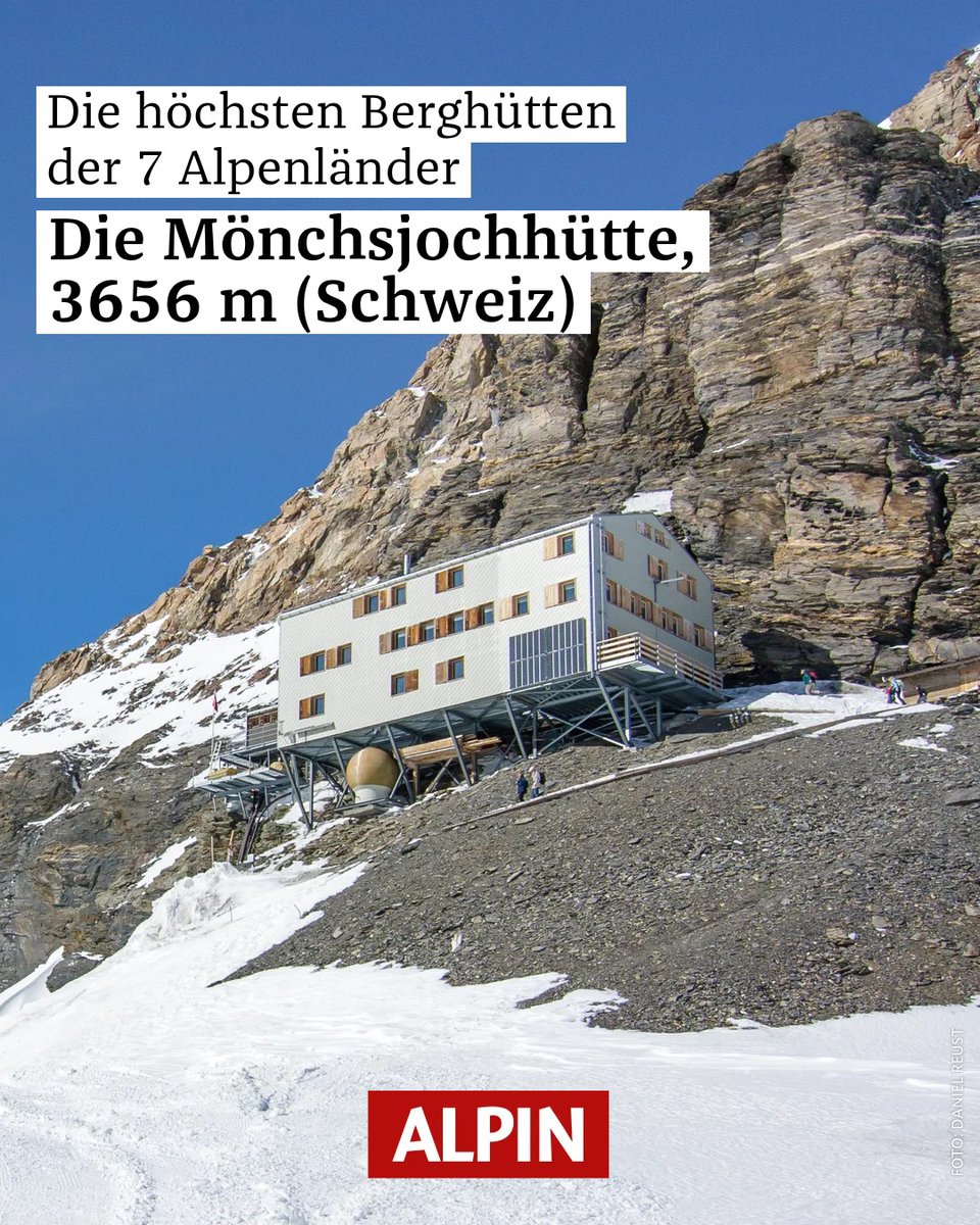 alpin_de's tweet photo. 🔝😍 Wo die Luft dünn wird und die Gipfel zum Greifen nah sind, stehen die höchstgelegenen bewirtschafteten Hütten der Alpenländer. Ob auf Viertausendern, aussichtsreichen Graten oder mitten im Gletscherreich – diese außergewöhnlichen Berghäuser sind… https://t.co/hc8v2MMBXd https://t.co/AHHqqAF6gP