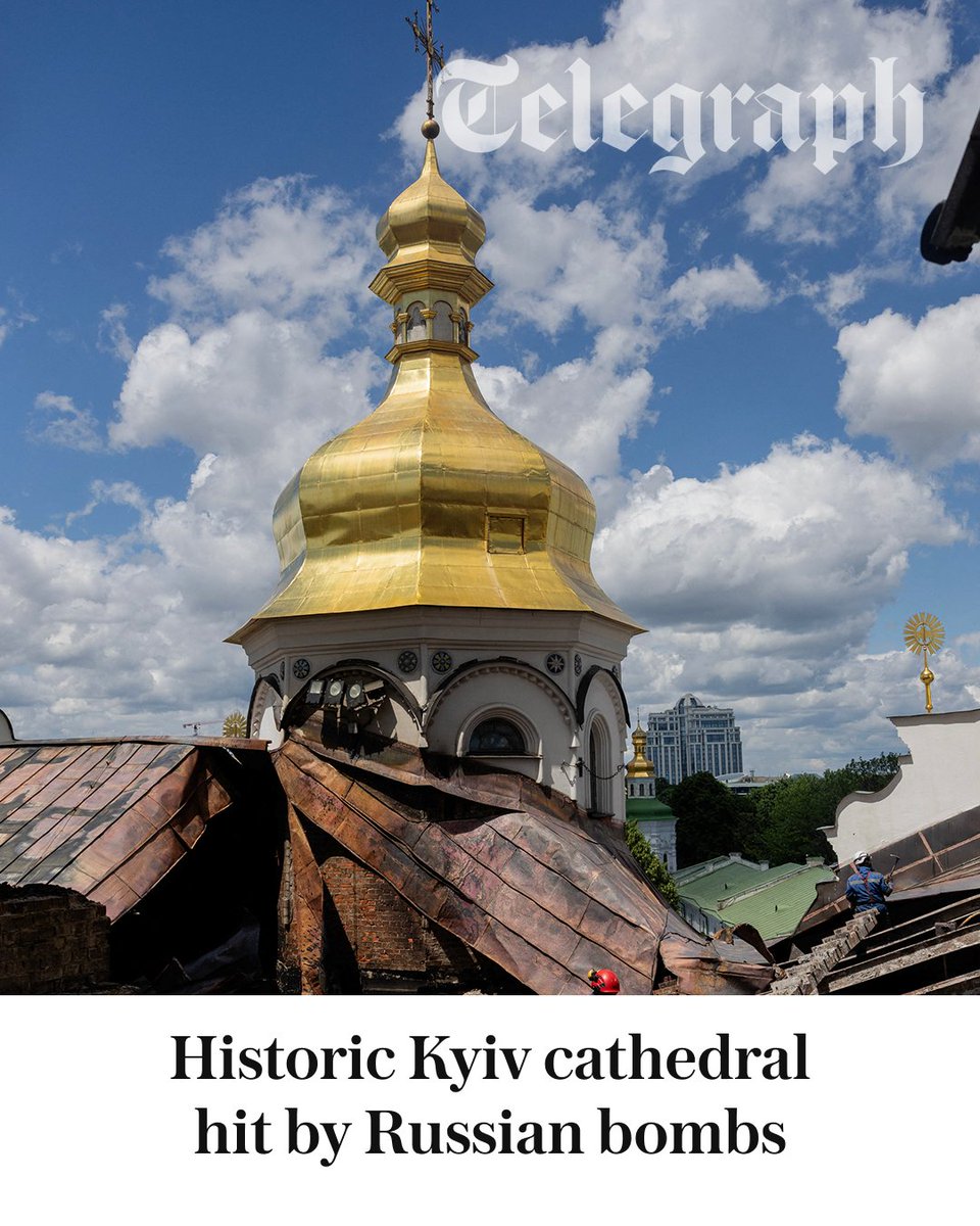 Telegraph's tweet photo. Eleven people were killed when the Unesco world heritage site was hit during a drone attack

Read more about the attack and its aftermath ⬇️

https://t.co/21ruhCDjKW https://t.co/NHv9wT87ei