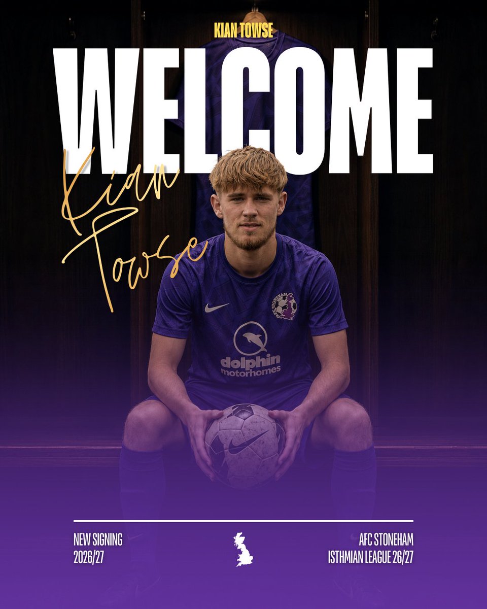 afc_stoneham's tweet photo. Welcome Kian Towse! 🤝 

@kiant2109 joins us from Flatlands, having helped them to the @WessexLeague Division One title last season!

We can't wait to see Kian in action 🤩

#UpThePurps 💜 https://t.co/U9uW9RHZCU